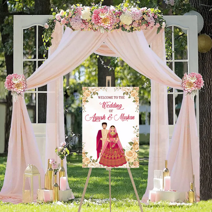 Wedding Ceremony Theme Party Welcome Board