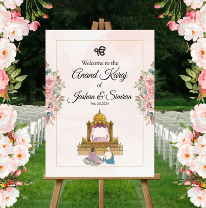 Wedding Ceremony Theme Party Welcome Board