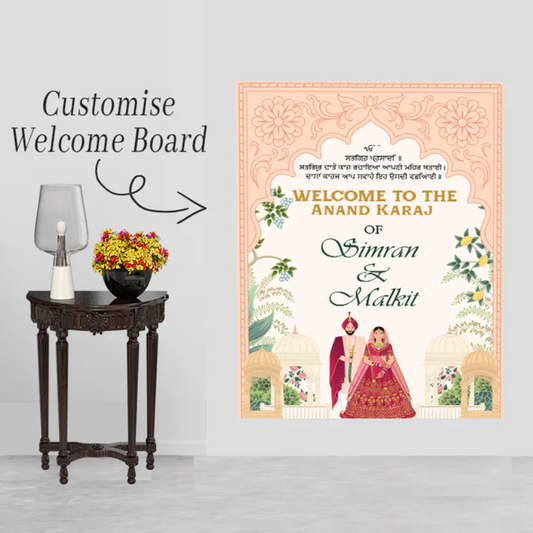 Wedding Ceremony Theme Party Welcome Board
