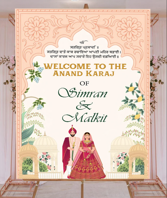 Wedding Ceremony Theme Party Welcome Board