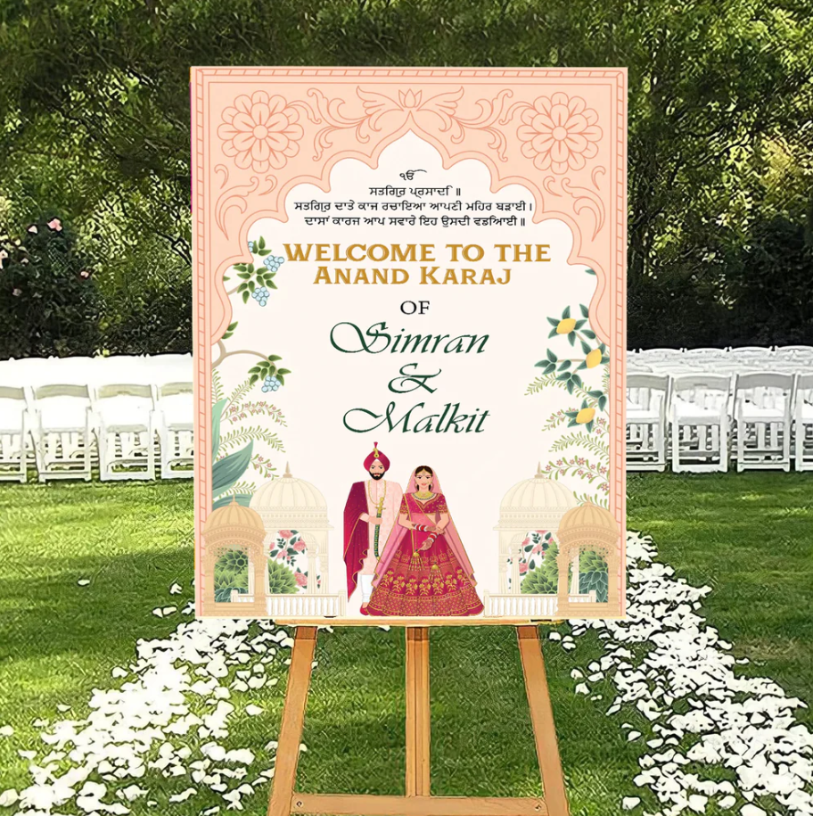 Wedding Ceremony Theme Party Welcome Board