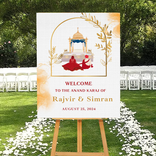 Wedding Ceremony Theme Party Welcome Board
