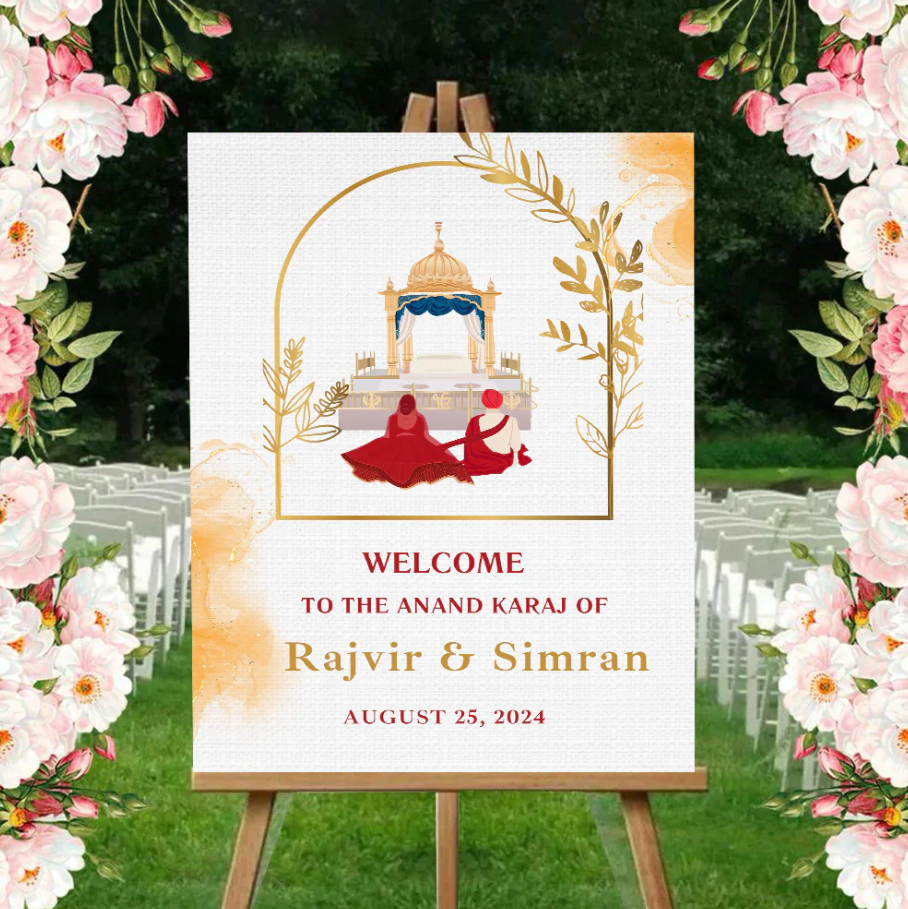 Wedding Ceremony Theme Party Welcome Board
