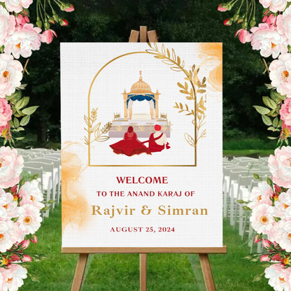 Wedding Ceremony Theme Party Welcome Board
