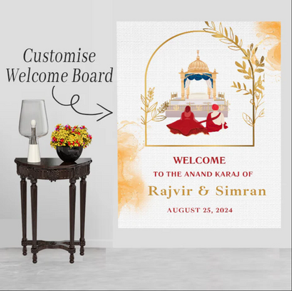 Wedding Ceremony Theme Party Welcome Board