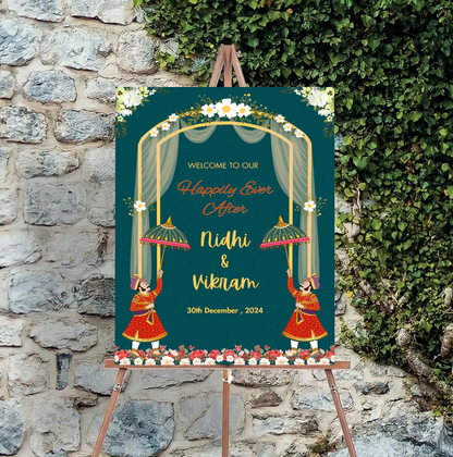 Wedding Ceremony Theme Party Welcome Board