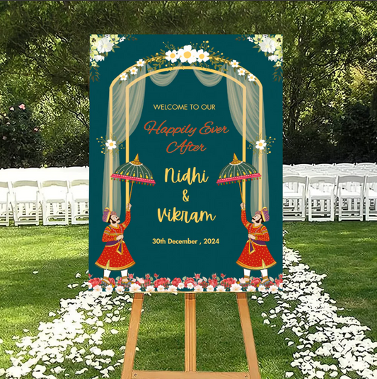 Wedding Ceremony Theme Party Welcome Board