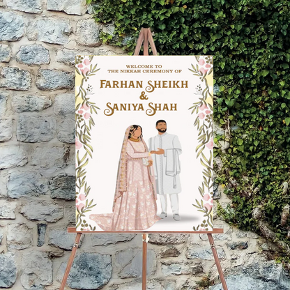 Wedding Ceremony Theme Party Welcome Board