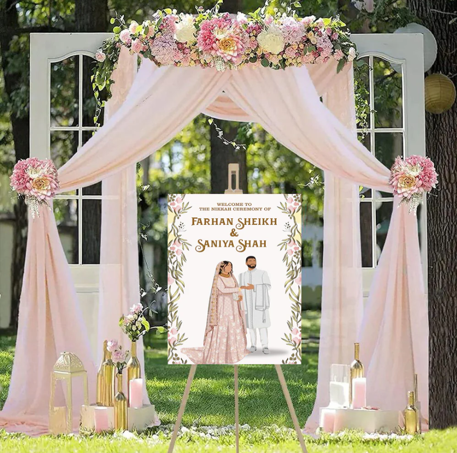 Wedding Ceremony Theme Party Welcome Board