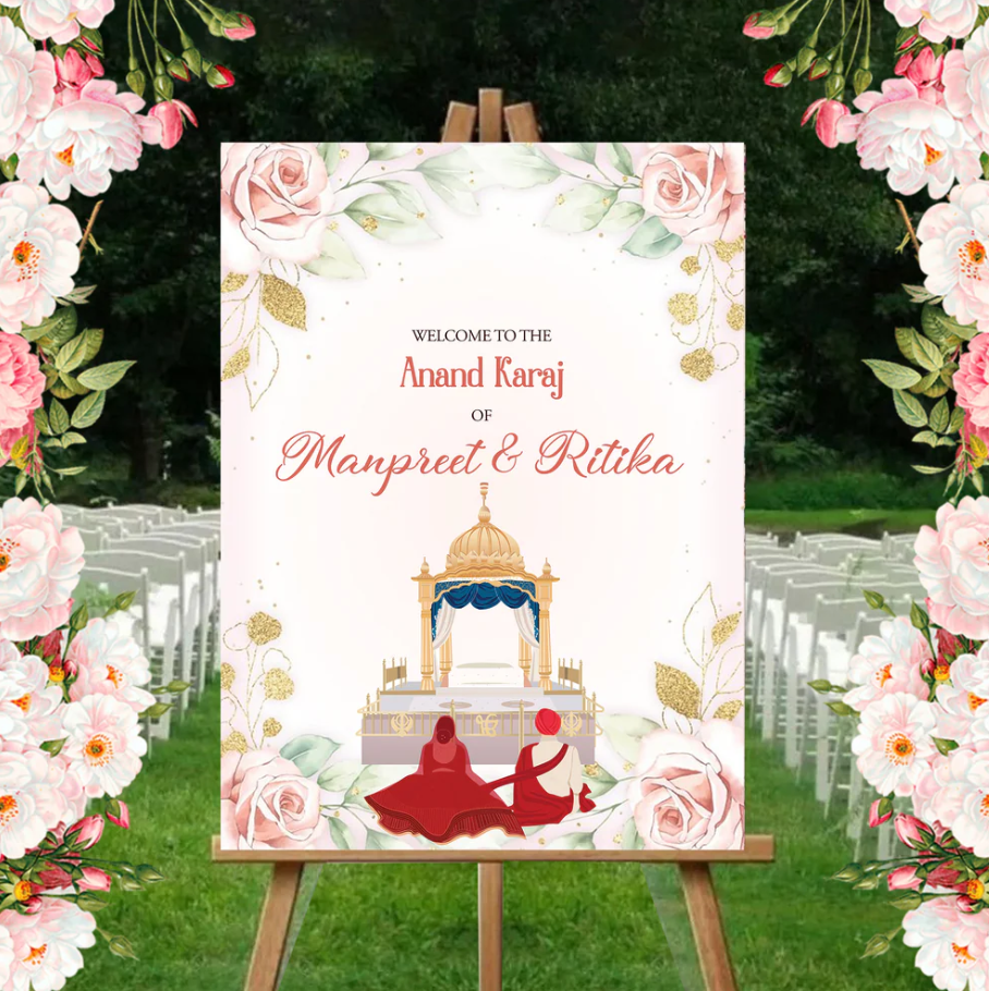 Wedding Ceremony Theme Party Welcome Board