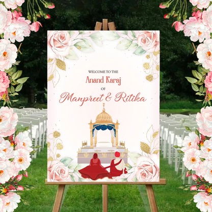 Wedding Ceremony Theme Party Welcome Board