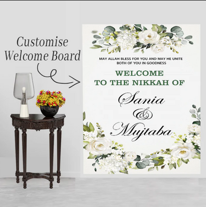 Wedding Ceremony Theme Party Welcome Board