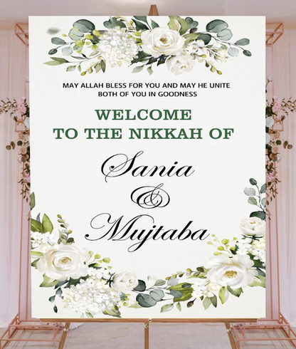 Wedding Ceremony Theme Party Welcome Board