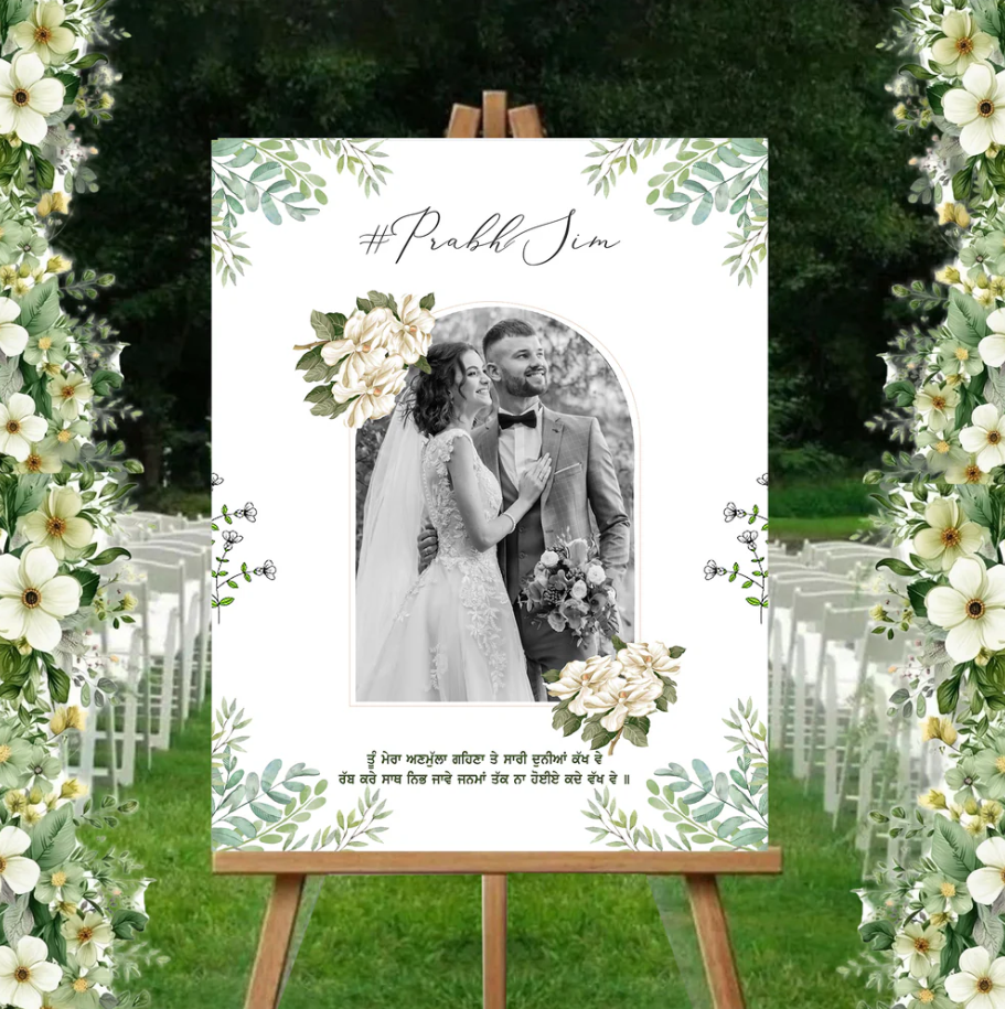 Wedding Ceremony Theme Party Welcome Board