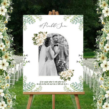 Wedding Ceremony Theme Party Welcome Board