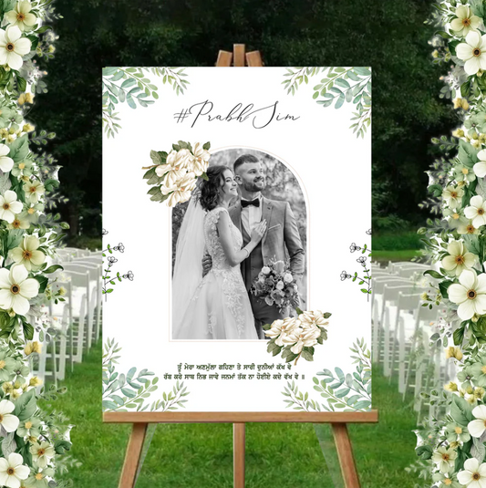 Wedding Ceremony Theme Party Welcome Board