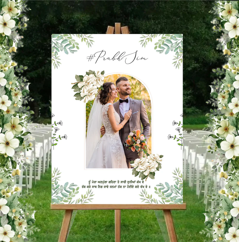 Wedding Ceremony Theme Party Welcome Board