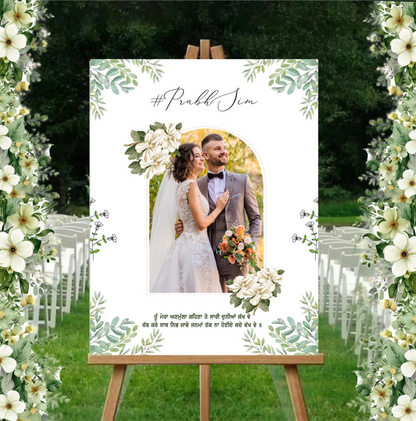 Wedding Ceremony Theme Party Welcome Board