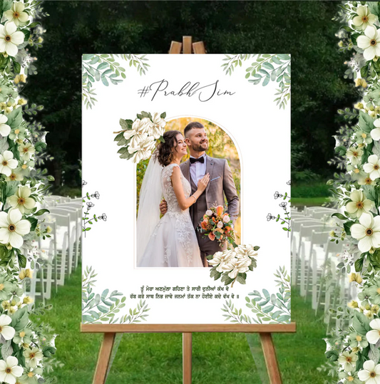 Wedding Ceremony Theme Party Welcome Board