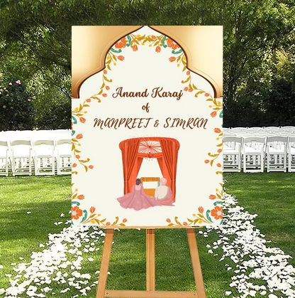 Wedding Ceremony Theme Party Welcome Board