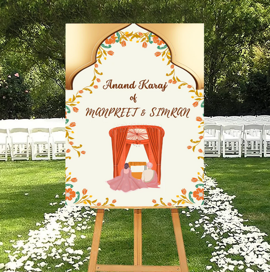 Wedding Ceremony Theme Party Welcome Board
