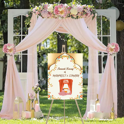 Wedding Ceremony Theme Party Welcome Board