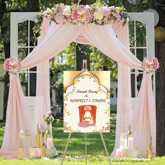 Wedding Ceremony Theme Party Welcome Board