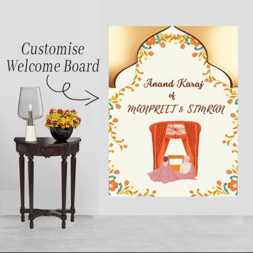Wedding Ceremony Theme Party Welcome Board