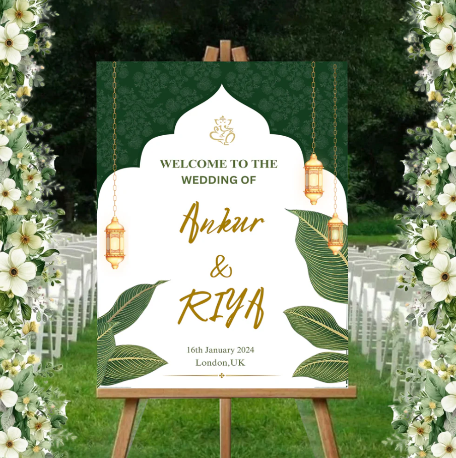 Wedding Ceremony Theme Party Welcome Board