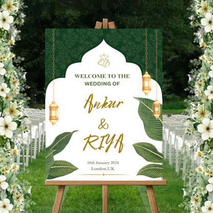 Wedding Ceremony Theme Party Welcome Board