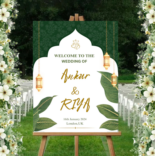 Wedding Ceremony Theme Party Welcome Board