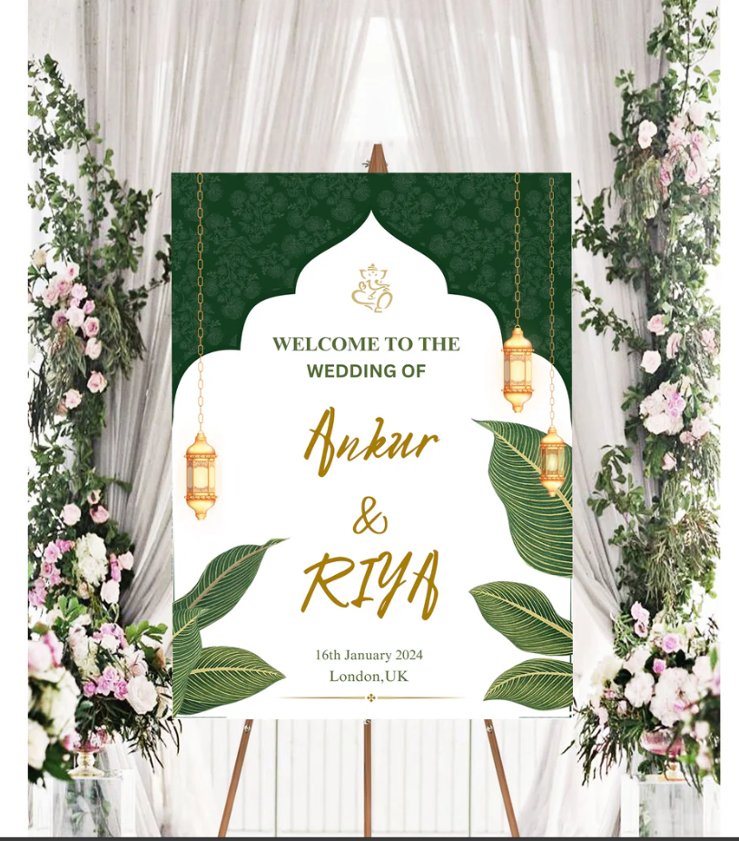 Wedding Ceremony Theme Party Welcome Board