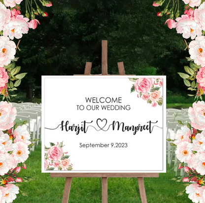 Wedding Ceremony Theme Party Welcome Board