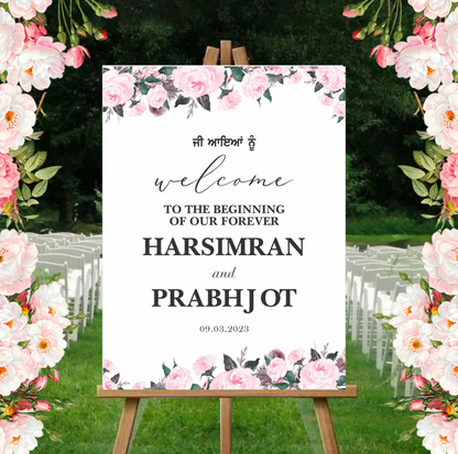 Wedding Ceremony Theme Party Welcome Board