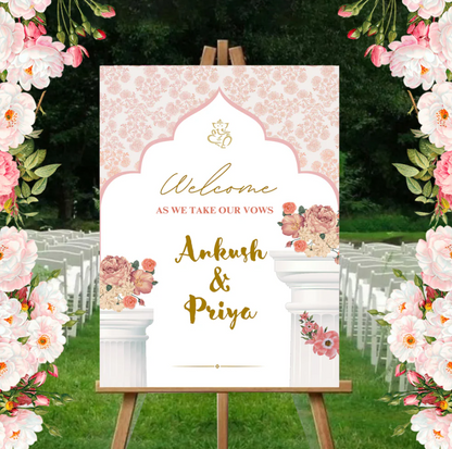 Wedding Ceremony Theme Party Welcome Board