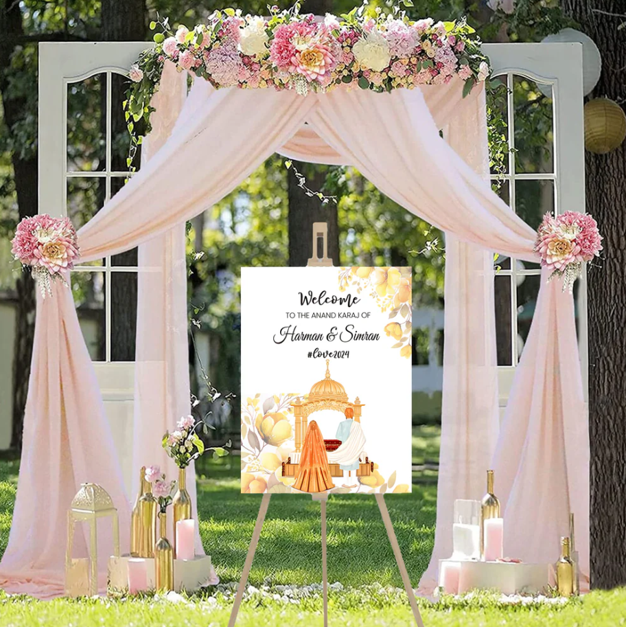 Wedding Ceremony Theme Party Welcome Board