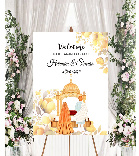 Wedding Ceremony Theme Party Welcome Board