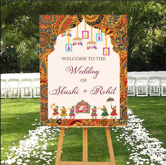 Wedding Ceremony Theme Party Welcome Board