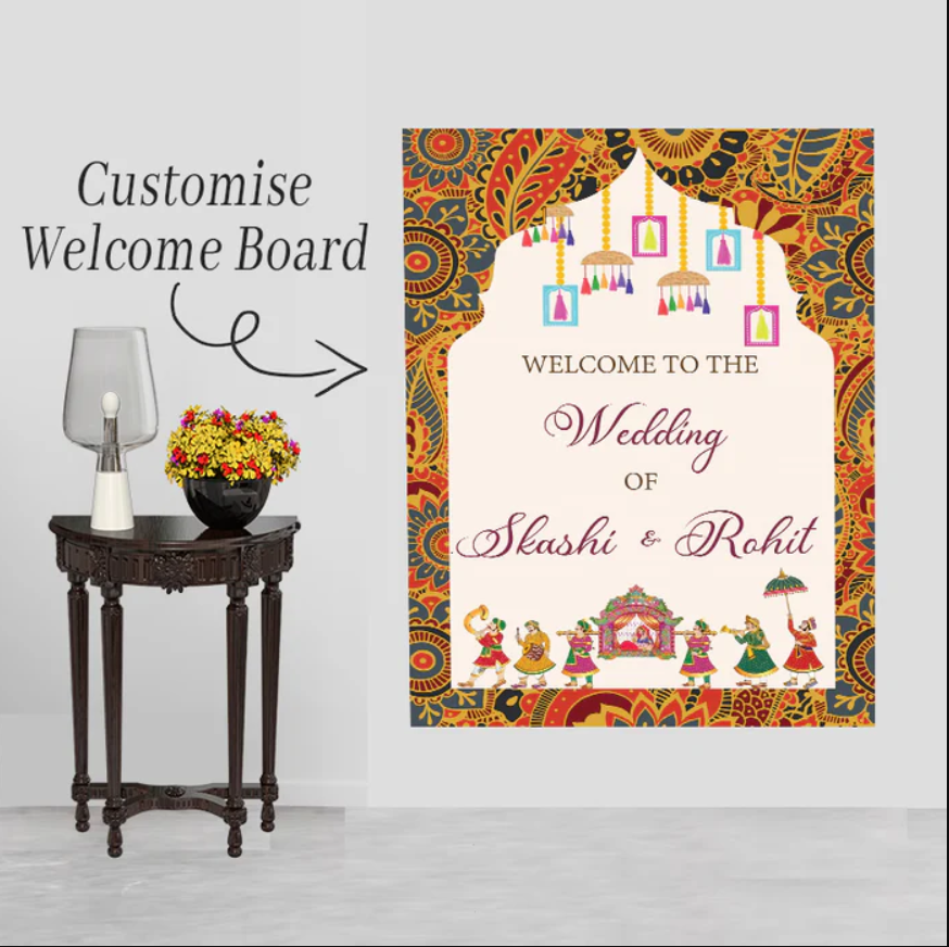 Wedding Ceremony Theme Party Welcome Board