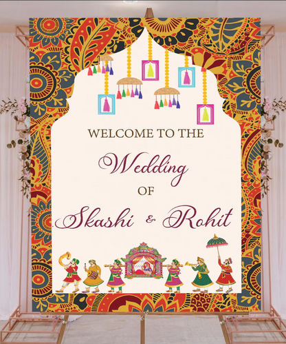 Wedding Ceremony Theme Party Welcome Board