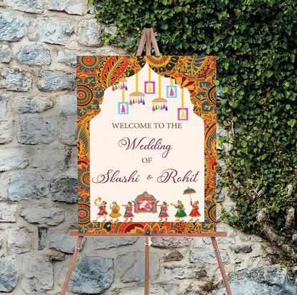 Wedding Ceremony Theme Party Welcome Board