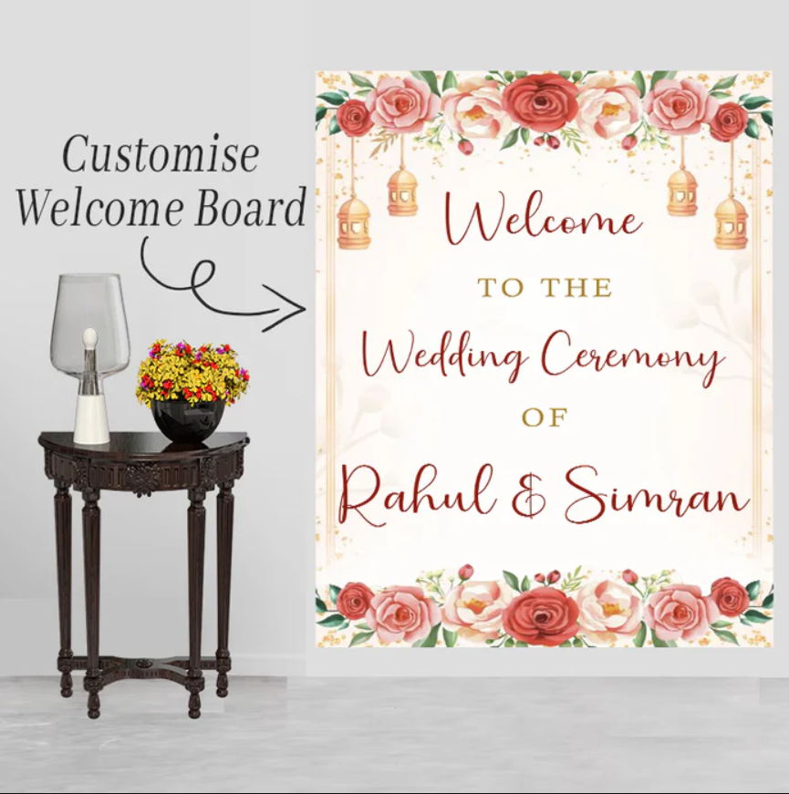 Wedding Ceremony Theme Party Welcome Board