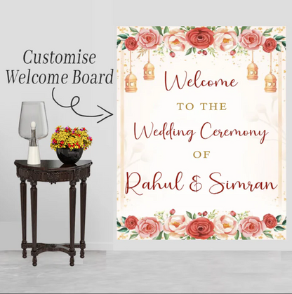 Wedding Ceremony Theme Party Welcome Board