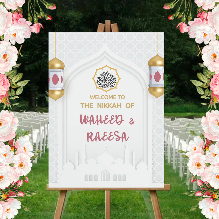 Wedding Ceremony Theme Party Welcome Board