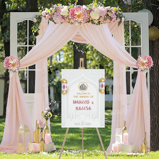Wedding Ceremony Theme Party Welcome Board