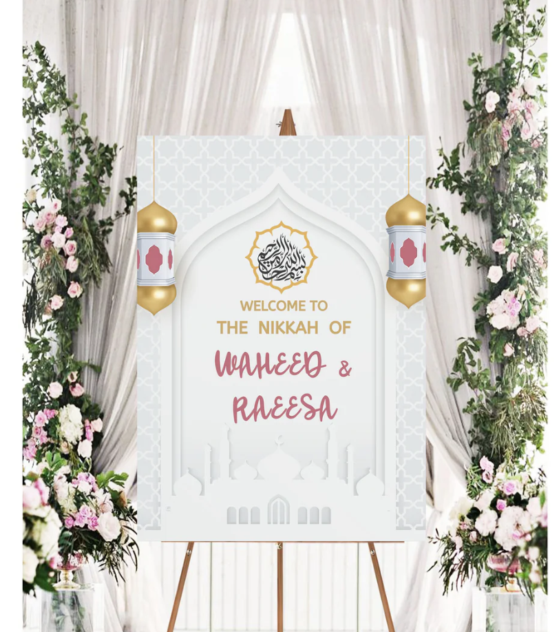 Wedding Ceremony Theme Party Welcome Board
