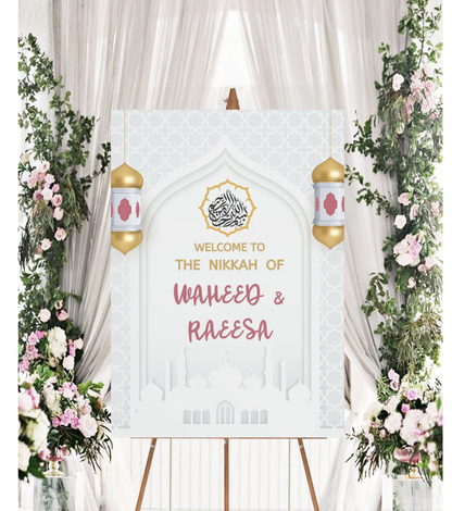 Wedding Ceremony Theme Party Welcome Board