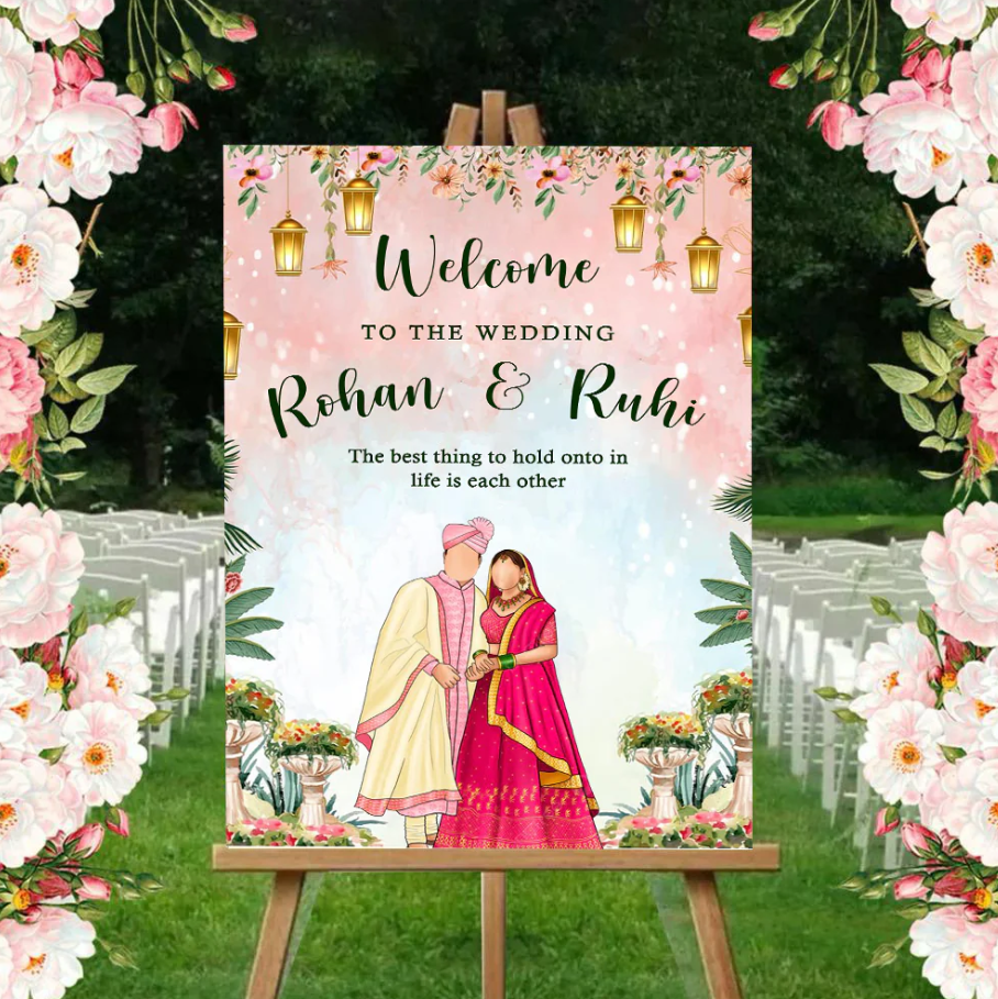 Wedding Ceremony Theme Party Welcome Board