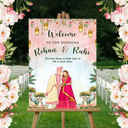 Wedding Ceremony Theme Party Welcome Board