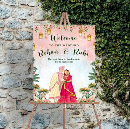 Wedding Ceremony Theme Party Welcome Board